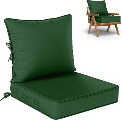 Outdoor Seat Cushion Set 19 L × 19 W × 4 H Inch Waterproof & Fade Resistant by VisitheKimunukStore