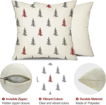 DFXSZ Christmas Pillow Covers 20x20 inch Set of 2 Christmas Tree Decorative - Image 6