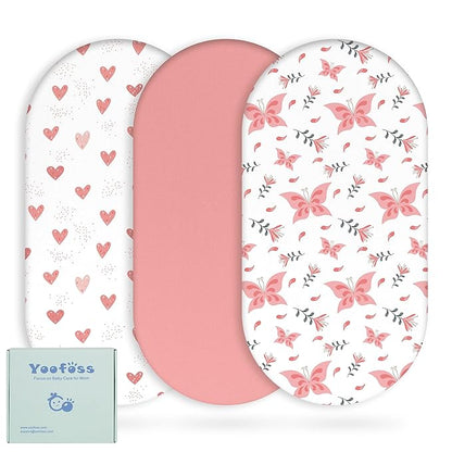 Yoofoss Bassinet Sheets for Baby, Baby Delight, Angelbliss, Soft Breathable by YOOFOSS