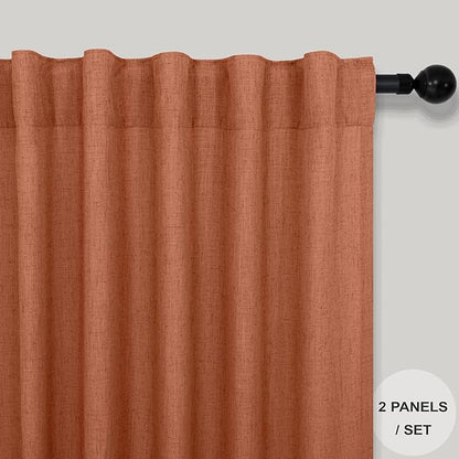 Pitalk Terracotta Curtains 84 Inches Long - Image 2