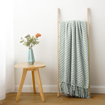 BATTILO HOME Sage Green Throw Blanket - Image 5