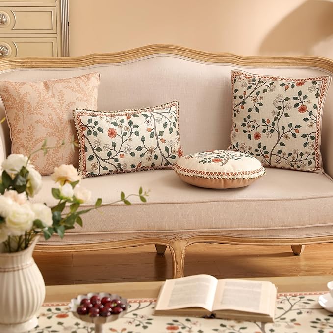 ISAENNE Design Linen Classic Throw Pillow Covers 12"x20", French Farmhouse - Image 6