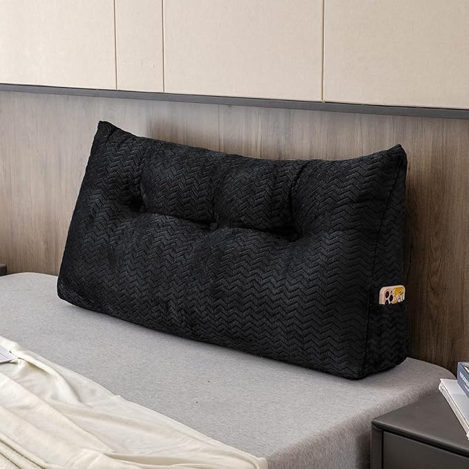 Large Bolster Triangular Headboard Wedge Backrest Positioning Support Bed Rest by ZOEMO