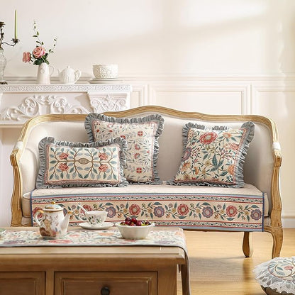 Floral Throw Pillow Covers Set of 2, Cottage Rustic - Image 5