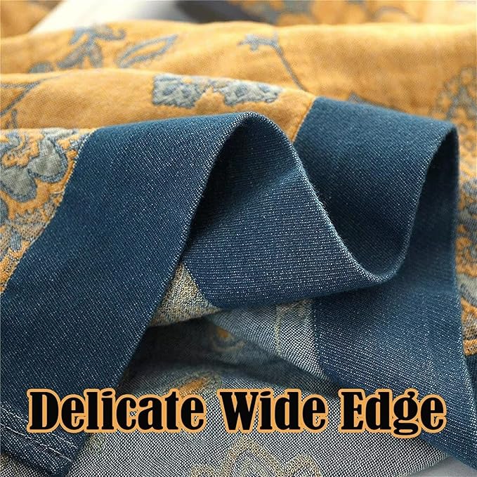 Boho Throw Blanket 100% Cotton Blankets, Super Soft Cozy Warm Blanket, Cotton - Image 5