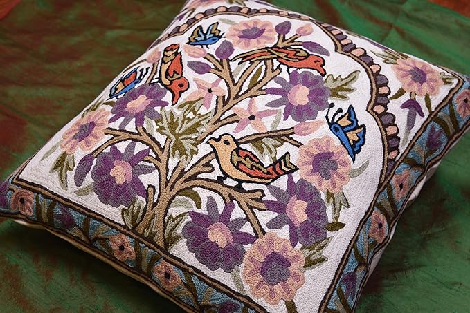 Tree of Life Pillow Cover Lavender Floral Pillowcase Botanical Flower Pillows - Image 5