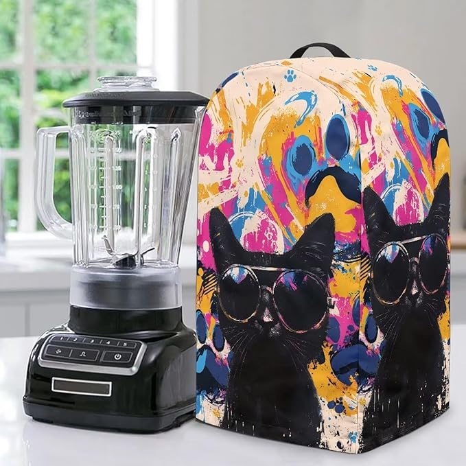Cool Black Cats Blender Cover Kitchen Appliance Cover Anti Fingerprint Dust by Unknown