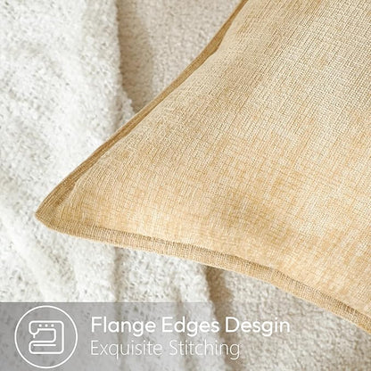 Stellhome Pack of 2 Soft Textured Throw Decorative Pillow Covers Square Accent - Image 3