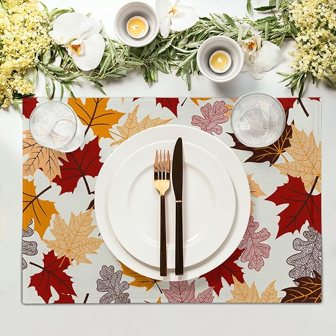 Giwawa Maple Leaf Placemats Set of 4 - Image 3