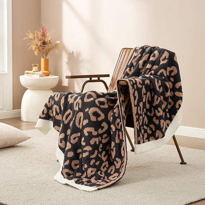 Snuggle Sac Black Leopard Throw Blanket by SnuggleSac