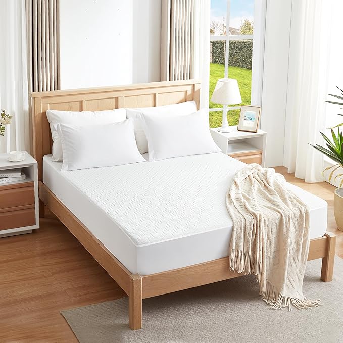 Hanherry 100% Waterproof Mattress Protector Full Size, Mattress Cover 3D Air - Image 7