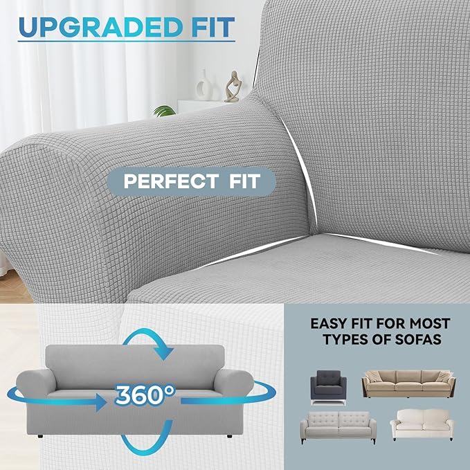 LURKA Stretch Sofa Slipcovers 1 Piece Couch Covers - Image 4