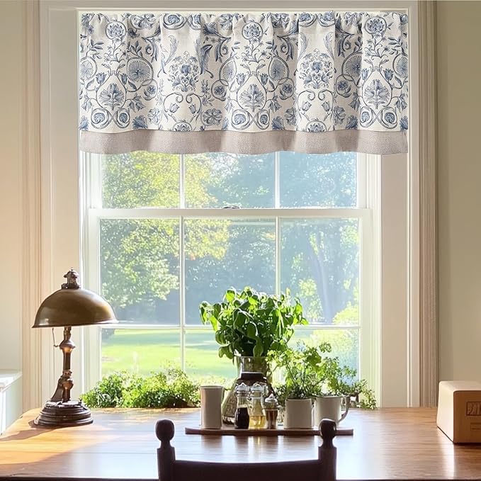jinchan Linen Valance Kitchen Curtain - Image 2
