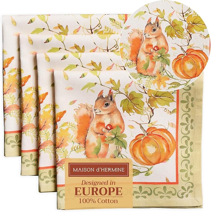 Maison d' Hermine Cloth Napkins Set of 4 100% Cotton by MaisondHermine
