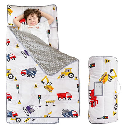 Viviland Toddler Kid Nap Mat for Preschool, Boys Car Truck Slumber Bag by VIVILAND