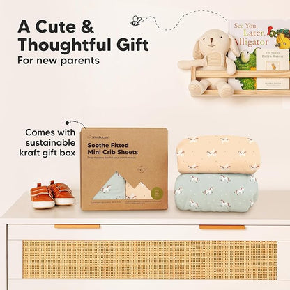 2-Pack Mini Crib Sheets Fitted - Image 9