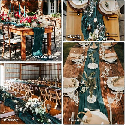 12 Pack 10Ft Cheesecloth Table Runner 35x120 Inch Boho Gauze Table Runner - Image 6