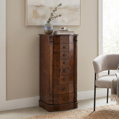 hives and honey annette standing jewelry armoire, locking shown in use
