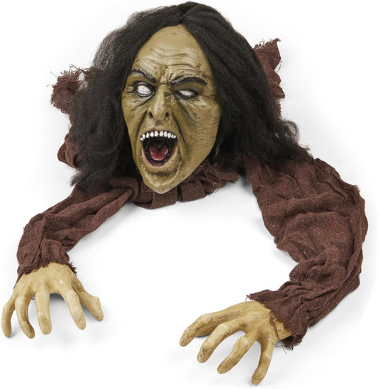 PREXTEX Crawling Zombie Halloween Decoration - Zombies Coming Out of Ground Prop - Creepy Outdoor Zombie Yard Decorations for Haunted Houses, Graveyards, and Halloween Parties