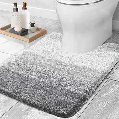 OLANLY Luxury Toilet Rugs U-Shaped 24x20, Extra Soft and Absorbent Microfiber by OLANLY