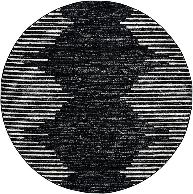 Rugshop Bohemian Stripe Stain Resistant High Traffic Living Room Kitchen - Image 2