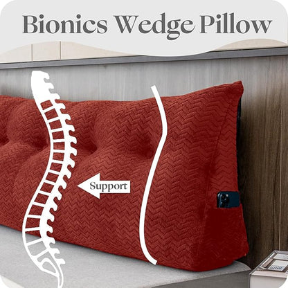 Large Bolster Triangular Headboard Wedge Backrest Positioning Support Bed Rest - Image 6
