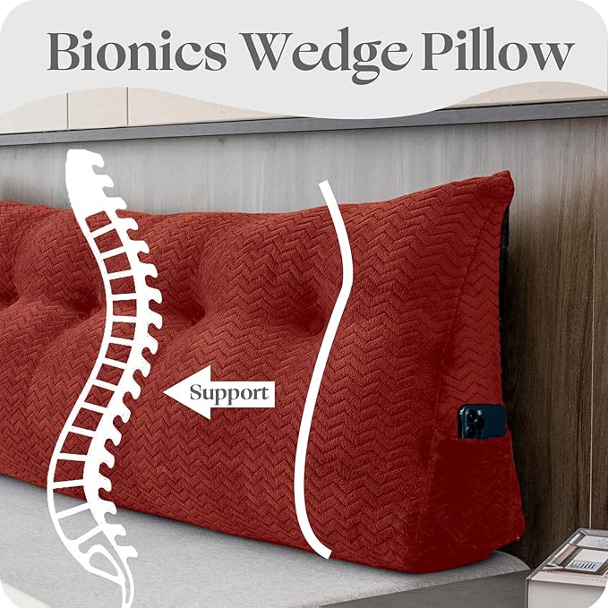 Large Bolster Triangular Headboard Wedge Backrest Positioning Support Bed Rest - Image 6