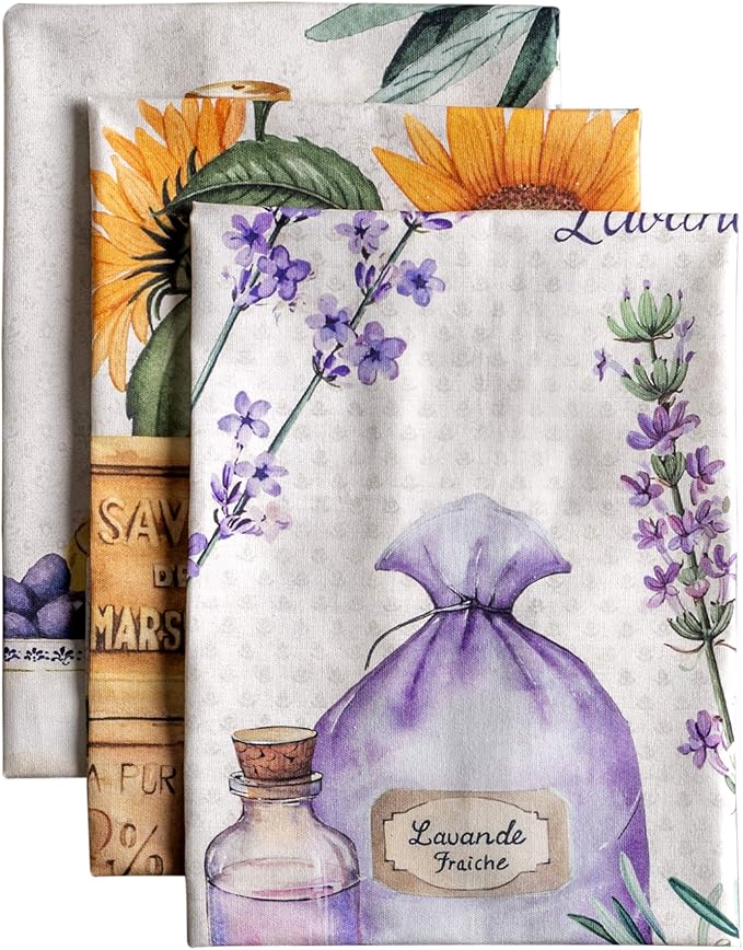 Maison d' Hermine Kitchen Towels Set of 3 100% Cotton 27.50" x 20" Reusable by MaisondHermine