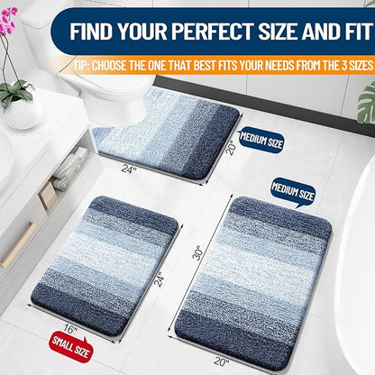 OLANLY Bathroom Rugs Mat 30x20, Extra Soft Absorbent Microfiber Bath Rugs - Image 2