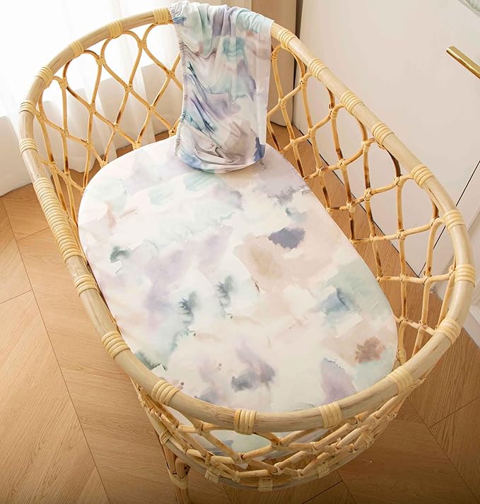 SDY Jersey Bassinet Sheets for Baby Boys and Girls, 32 "x 16 "x 4", 2 Pack - Image 2