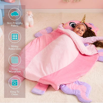 JOIEDOMI Kids Sleeping Bag 4 5 6 Year Old Girl Gifts Toddler Nap Mat - Image 4