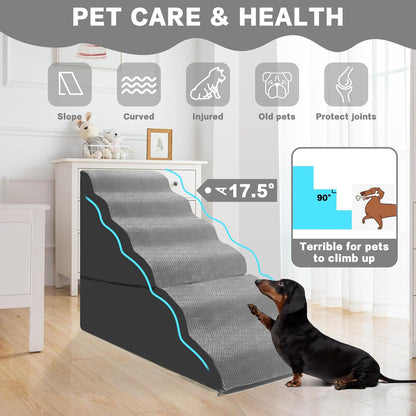 dog stairs for high beds 30-36 inches tall, close-up detail
