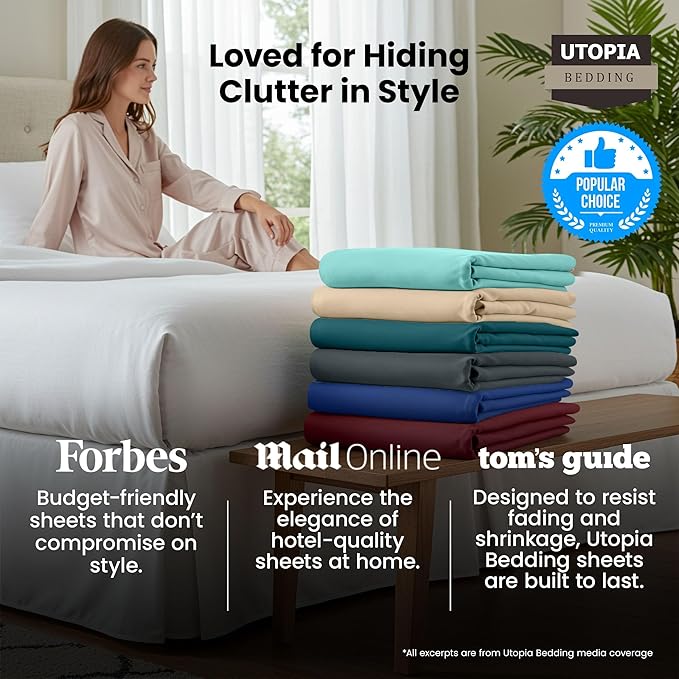 Utopia Bedding King Bed Skirt - Image 8