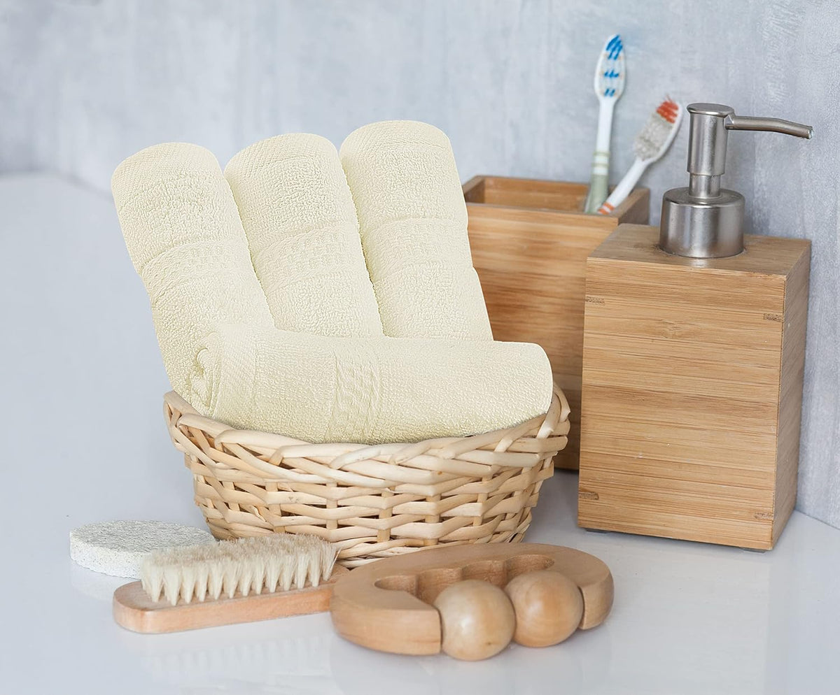 utopia towels 8 piece majestic plush luxury towel, front angle view