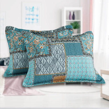 bedifany 3 pieces cotton king size quilt sets, front angle view