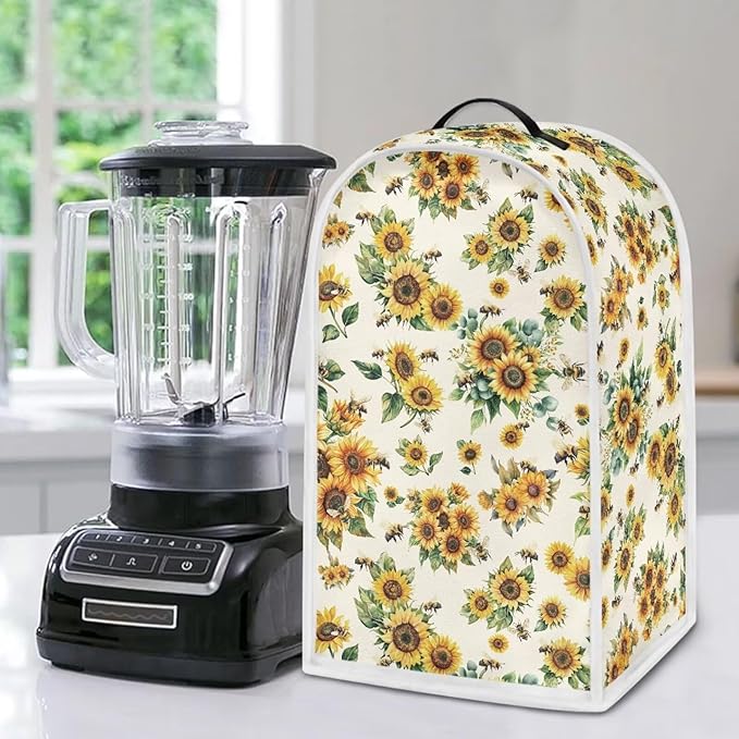 Talayituse Sunflower Bee Print Blender Dust Cover, Fingerprint Protection Cover - Image 5