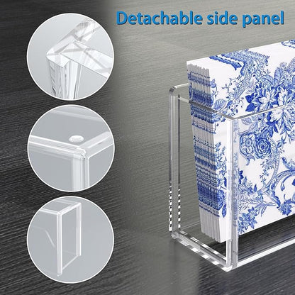 Napkin Holder, Vertical Square Disposable Hand Towel Paper Waterproof Lucite - Image 5