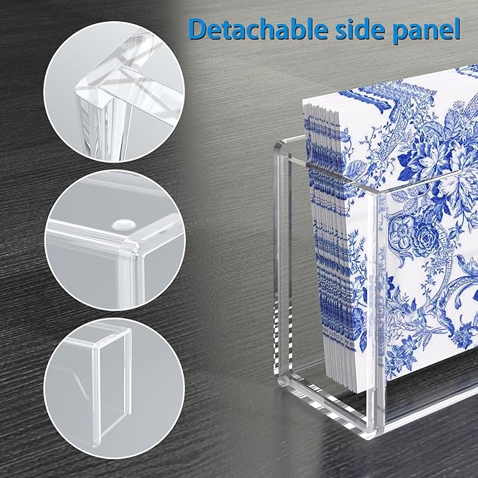 Napkin Holder, Vertical Rectangular Disposable Hand Towel Paper Waterproof - Image 3