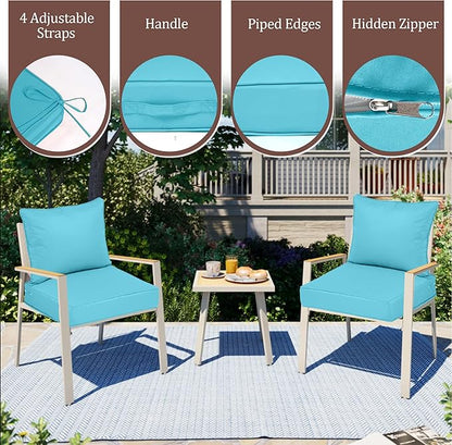 Waterproof Outdoor Chair Cushion Set of 4, Outdoor Cushions - Image 3