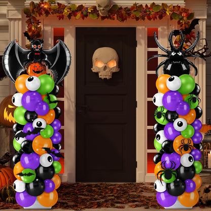 Kasyat 2 Sets Halloween Balloon Column Kit, Bat, Spider