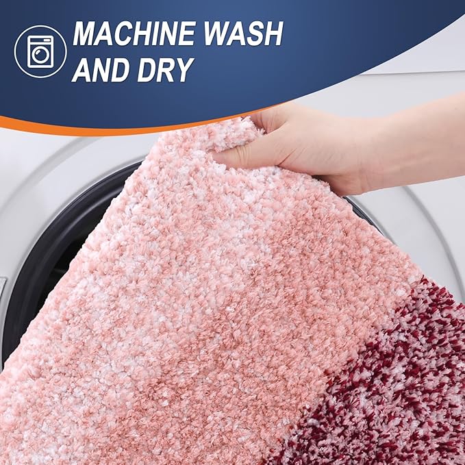 OLANLY Bathroom Runner Rugs 47x24, Extra Soft Absorbent Microfiber Bath Rugs - Image 5