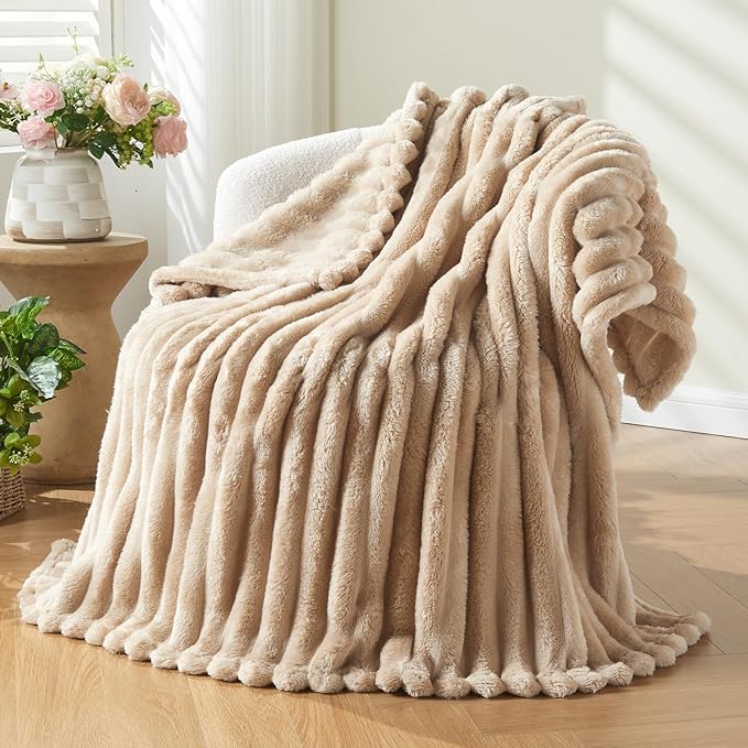 NEWCOSPLAY Super Soft Queen Blanket Brown Premium Silky Flannel Fleece 3D - Image 7
