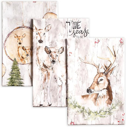 Maison d' Hermine Kitchen Towels Set of 3 100% Cotton 20" x 27.5" Reusable by MaisondHermine