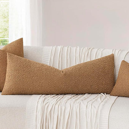 Foindtower Decorative Textured Boucle Throw Pillow Covers Accent Solid Pillow - Image 5
