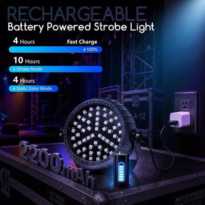 Strobe Lights for Halloween, Battery Powered Mini Party Light