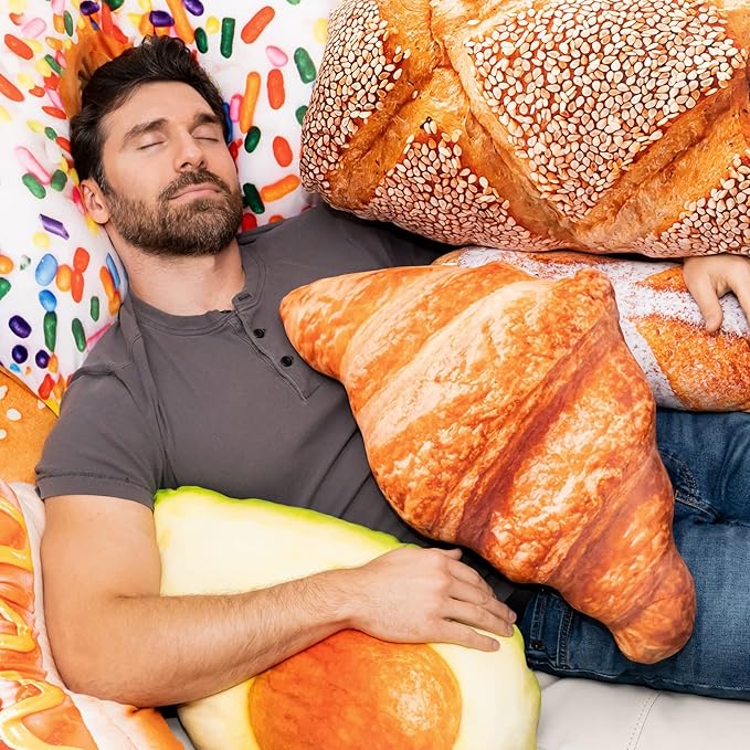 33" 3D Flaky Croissant Throw Pillow - Image 4