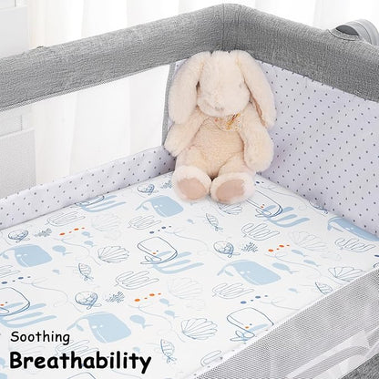 Yoofoss Bassinet Sheets for Baby, Baby Delight, Angelbliss, Soft Breathable - Image 6