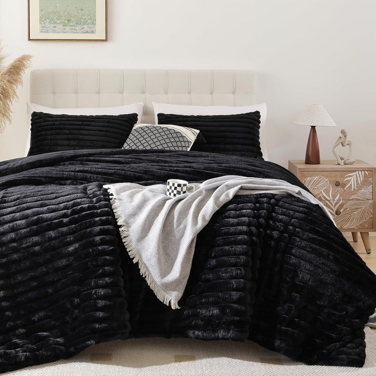 smoofy fluffy full size comforter 3 pcs, main product view