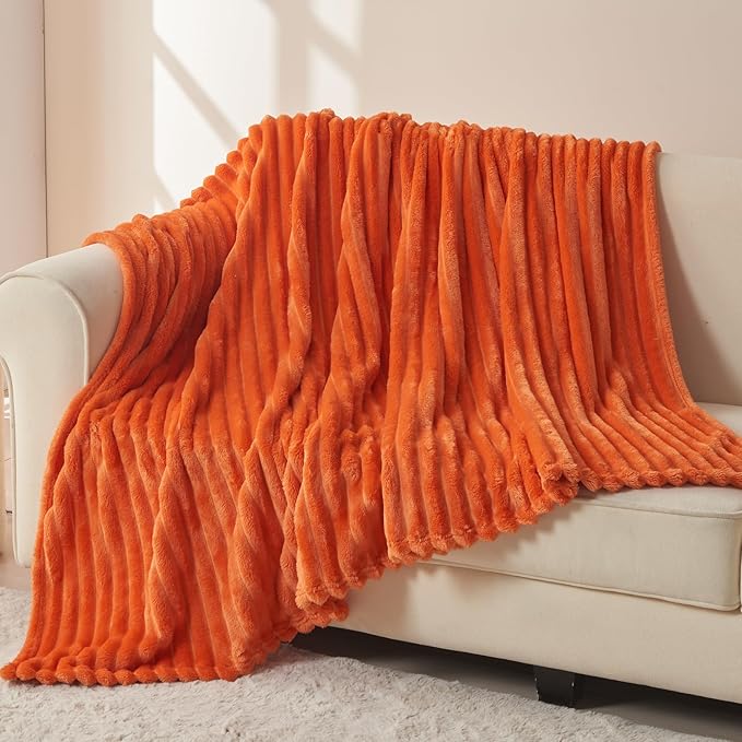 NEWCOSPLAY Super Soft Fall Throw Blanket Orange Premium Silky Flannel Fleece 3D - Image 4