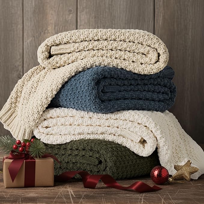 EVERGRACEHOME Chunky Chenille Knit Throw Blanket - Image 6